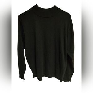 Casual Corner Women's Black Mock Turtleneck Long Sleeve Sweater, Sz M